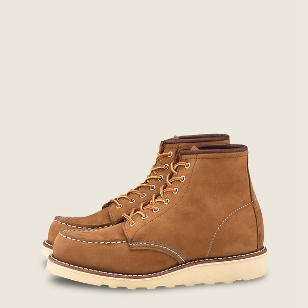 Red Wing Heritage Bot Bayan - 6-Inch Classic Moc - Short Chinook Deri - Haki - 17SQPFZBM